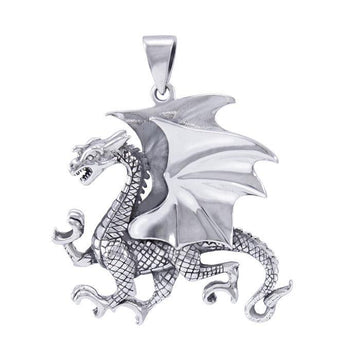 Clawing Dragon Silver Pendant TP1109 - Jewelry